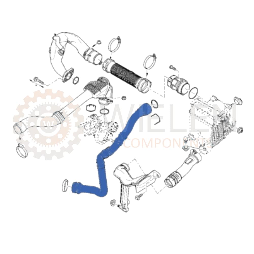 WIELEN COMPATIBILE CON MANICOTTO INTERCOOLER TUBO ARIA MERCEDES CITAN RENAULT KANGOO 1.5 144600199R