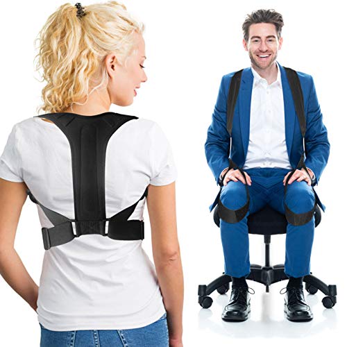 Posture Corrector for Men and Women Back Brace Clavicle Support with Adjustable 2 Wearing Ways - More Effective Posture Brace Relieve Pain for Neck, Shoulders Back -2020 Updated Version (Large)