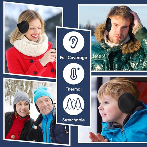 SATINIOR Fleece-Ohrenschützer, Winter-Accessoire für Männer, Frauen & Kinder, 2 Packungen