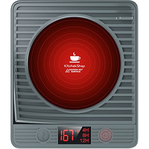 Coffee Mug Warmer, Candle Warmer with 4/8/12H Timer and 3 Temp Settings, Electric Coffee Warmer for Desk with Auto Shut Off, Smart Cup Warmer for Heating Coffee, Beverage, Milk, Tea, and Hot Chocolate