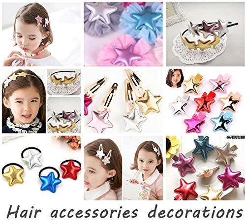 Mscftfb SCJ-PUPADDEDAPPLIQUESTAR100 100 Pieces Glitter 5 Star Pu Padded Fabric Felt Appliques Sew On Patches For Diy Birthday Wedding Cake Topper Scrapbook Hair Accessories Craft Supplies thumb #5