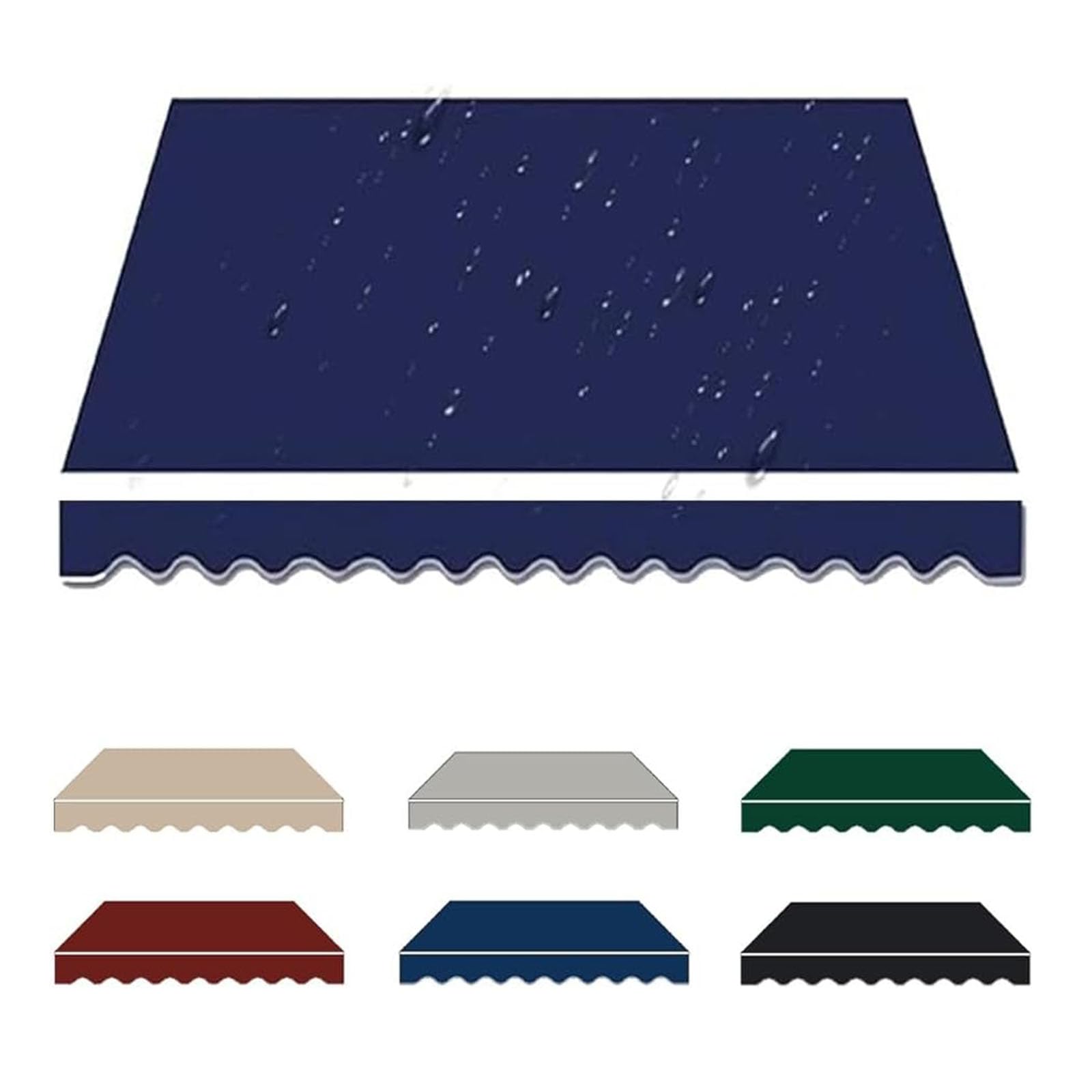 Tela para toldos exterior azul marino reemplazo tela para toldos 7x3.5m