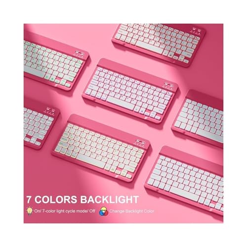 Teclado y ratón para Samsung Galaxy Tab A9 Plus con funda celeste YSJX 3