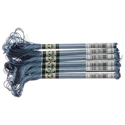 DMC サテン糸 刺繍糸 6束入 25番 8m #S931 ブルー系 DMC1008F