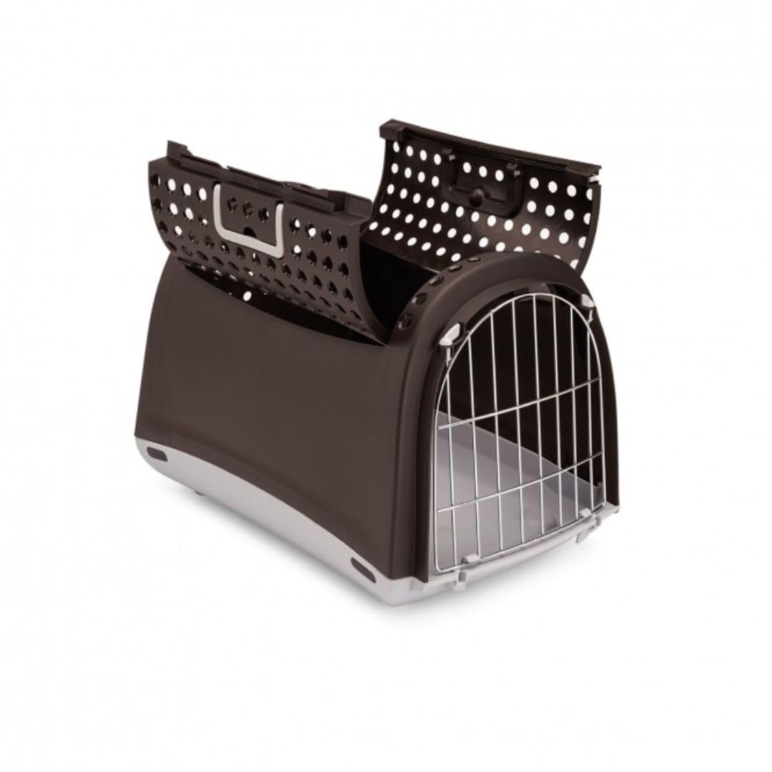 Tiendanimal Cage de Transport au Design Unique avec Porte supérieure pour Noir