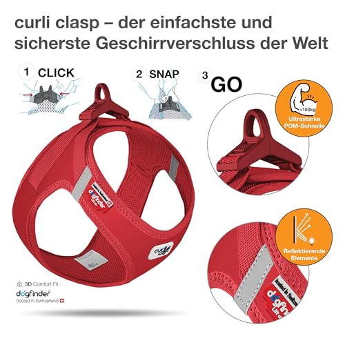 Vest Harness curli Clasp Softshell Red 2XS