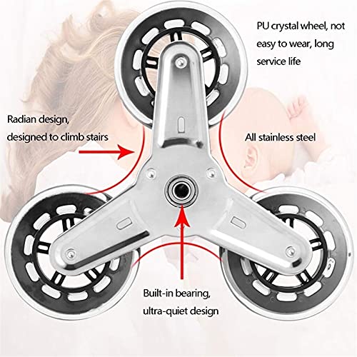Slscyx Hand Gepäckwagen Einkaufen Trolley Haushalt Trolley Anhänger Kleine Zugwagen Kristallrad Aluminiumlegierung… – Bild 8