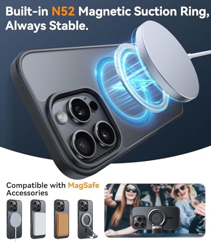 Image of EGOTUDE Frosted Case for iPhone (iPhone 15 Pro) Black