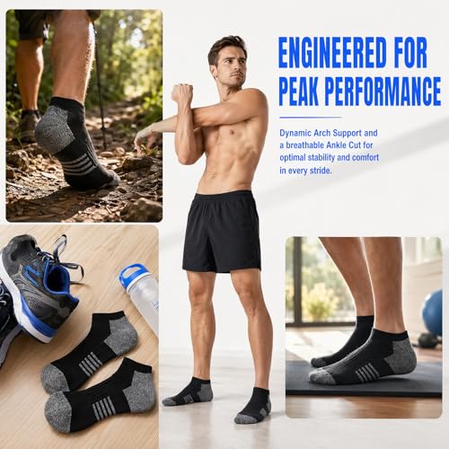 Image of 12-30 Pairs Low Cut Ankle Socks for Men Thin Breathable Casual No Show Athletic Socks Bulk