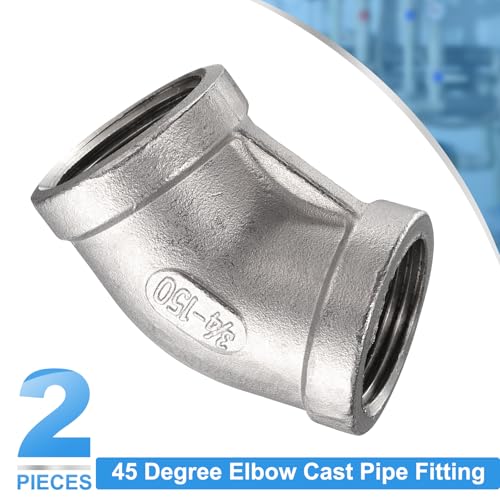 Conectores de rosca de codo de 45 grados NPT hembra 304 para tubería de agua y combustible 4