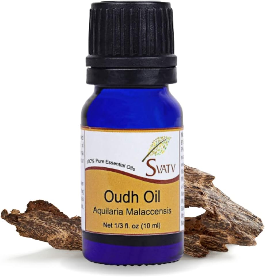SVATV OUDH/Agarwood Essential Oil Therapeutic Grade Aromatherapy Oils Fragrance Oil for Diffuser Yoga Massage & DIY Personal Care 10 ml