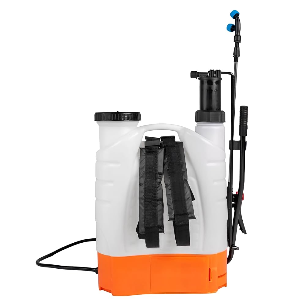 Mediawave Store - Nebulizzatore a Batteria a Spalla 16lt Pompa Diserbante con Spruzzino ST7008E1 Atomizzatore, Spruzzatore, a Zaino, per Vigneti, Orti, Piante e Disinfestazione Ambienti