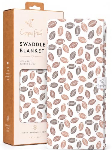 Image of Copper Pearl Swaddle Blankets for Newborns | Soft Stretchy Receiving Blankets for Boys and Girls | Large 46 x 46 Inch Baby Blankets | Lightweight and Breathable Swaddles | Blitz