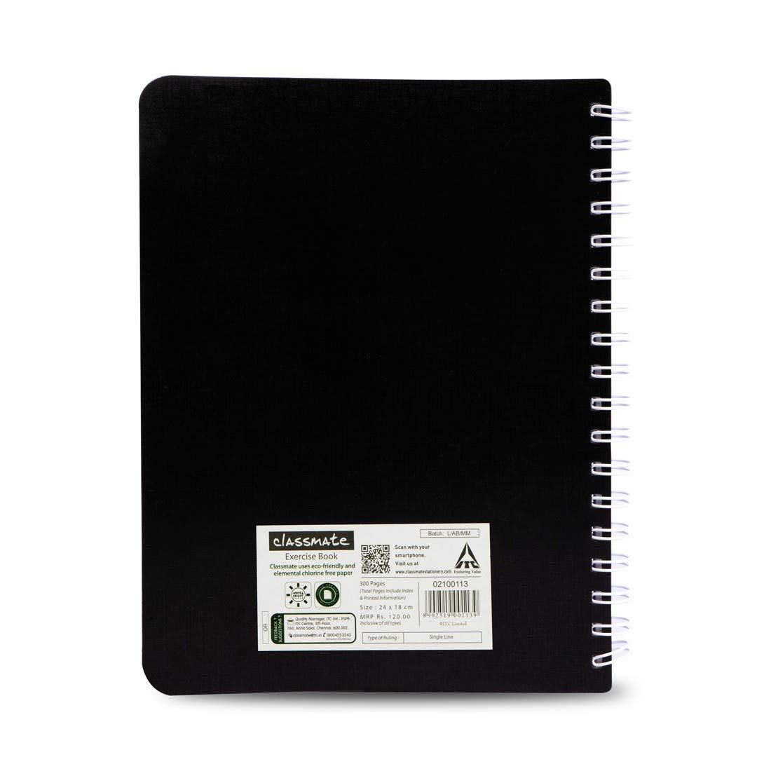 Classmate Quaderno a 6 soggetti 24 x 18 cm, 300 pagine, copertina in PVC, riga singola
