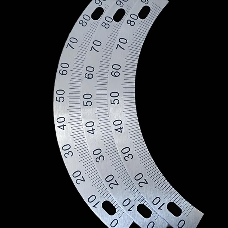 Semicircular Stainless Steel Dial Positioning Hole Protractor Ruler Angle 180 Dial 60MM 80MM 120M 240MM Measurement Tools (240X200X2MM)