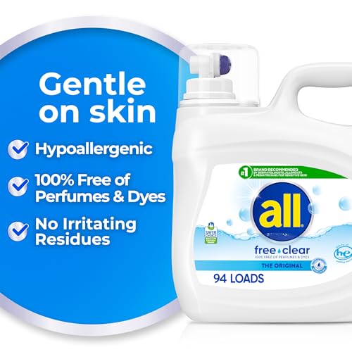 all Liquid Laundry Detergent Free Clear, 118 Ounce, 94 Loads - image 2