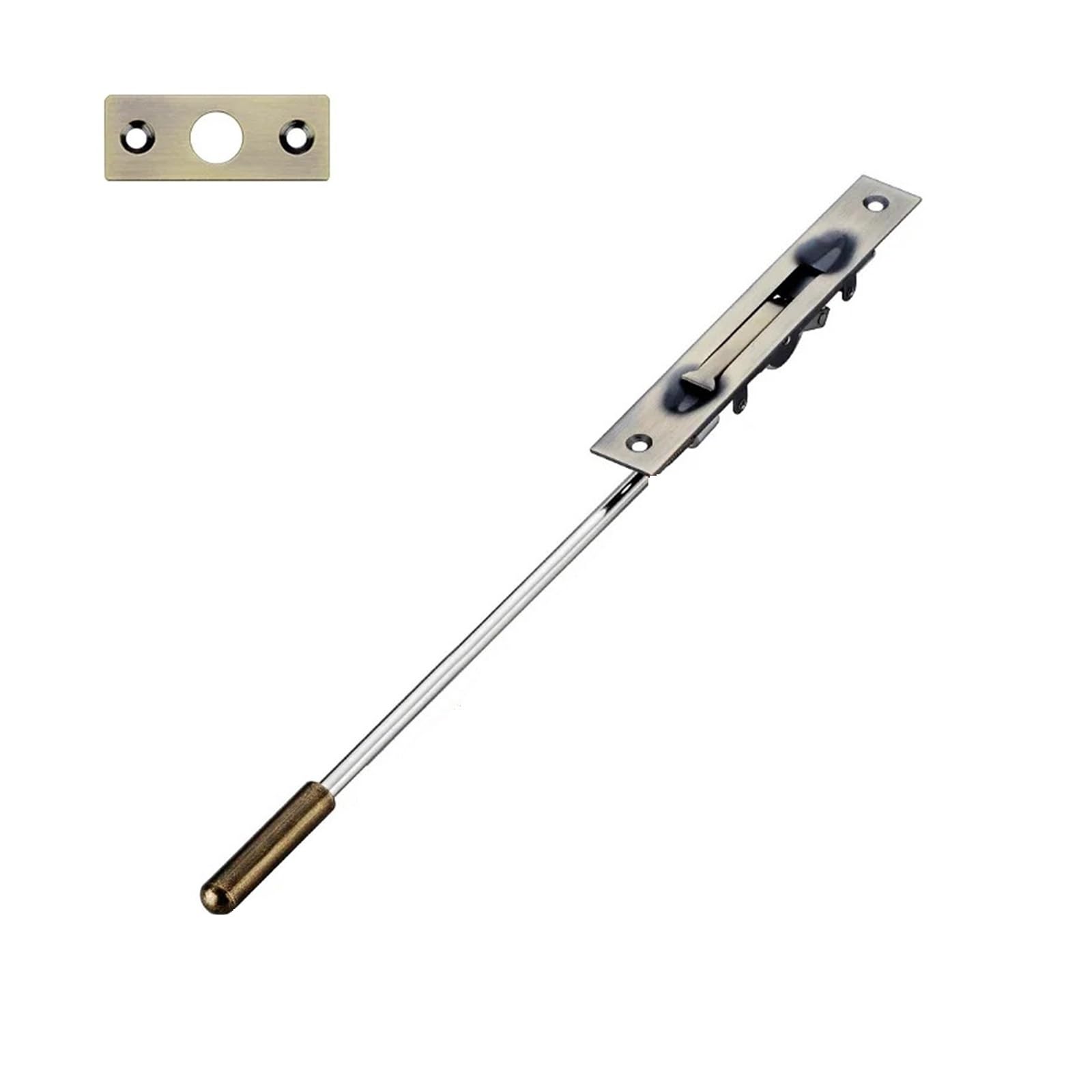 Ayztantine Women's Bronze 250Mm Door Flush Bolt Latch Lock Concealed Door 304 Stainless Steel Security Door Concealed Latch Of The Earth And For Bedroom, Bathroom(Bronze 250Mm)