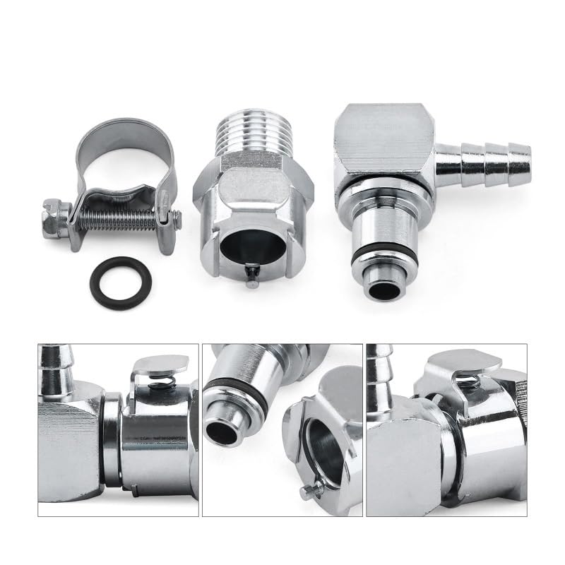 Ajuste for S1000RR/R/XR R1200GSW/GSW ADV/RTW/RW/RSW tubo flexible de gasolina Kit de acoplamiento de desconexión de liberación rápida(Black Set D)