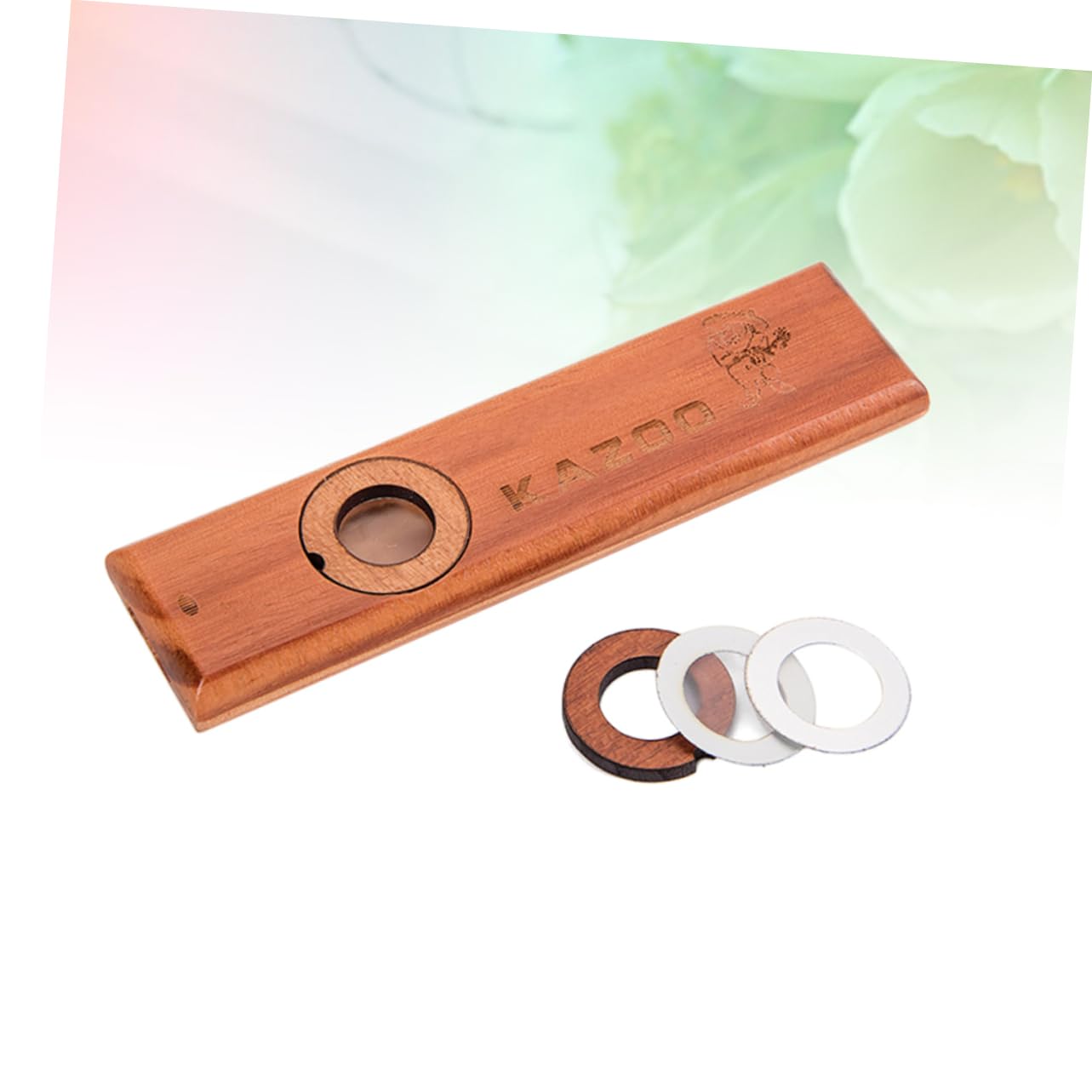 SUPVOX 3pezzi Kazoo Legno Per Strumento Musicale Educativo Per Prescolari Facile Da Suonare Compatibile Con Chitarra e Ukulele Design Classico e Superficie Liscia Marrone