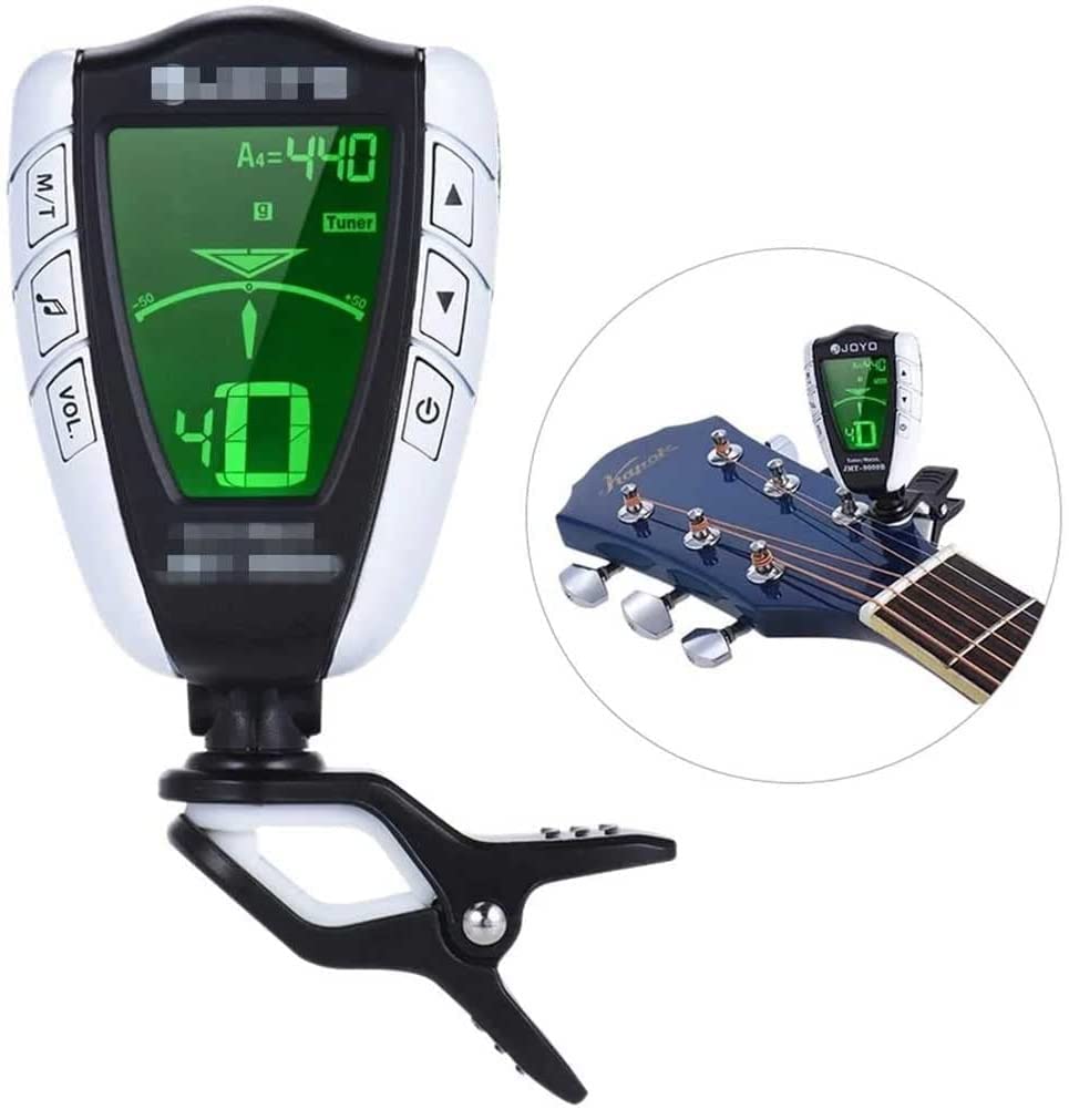 Tuner Guitar Tuner Clip-on Tuner Electronic Tuner Metronome 2-in-1 Guitar Bass Violino Ukulele Tuner Accessori for Strumenti Musicali