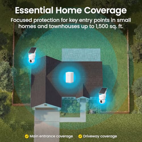 Image of aosu SolarCam D1 Max 2-Cam Kit, 4K Solar Security Cameras Outdoor Wireless, 360 Pan & Tilt Coverage, Auto Tracking, Color Night Vision, No Subscription Required, Local Storage up to 1TB