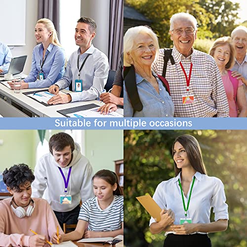 hoinya Schlüsselband Lanyard Umhängeband 7 Stück Schlüsselbänder für Büro, Ausweis, Handy, Schlüsselbänder, Rot, Blau, Schwarz, Himmelblau, Rosa, Lila, Grün