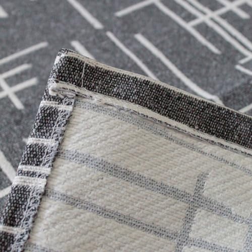 Tapete Passadeira Para Cozinha Antiderrapante 1,30m 45cm Decoração Jacquard Emborrachado Artesanal C