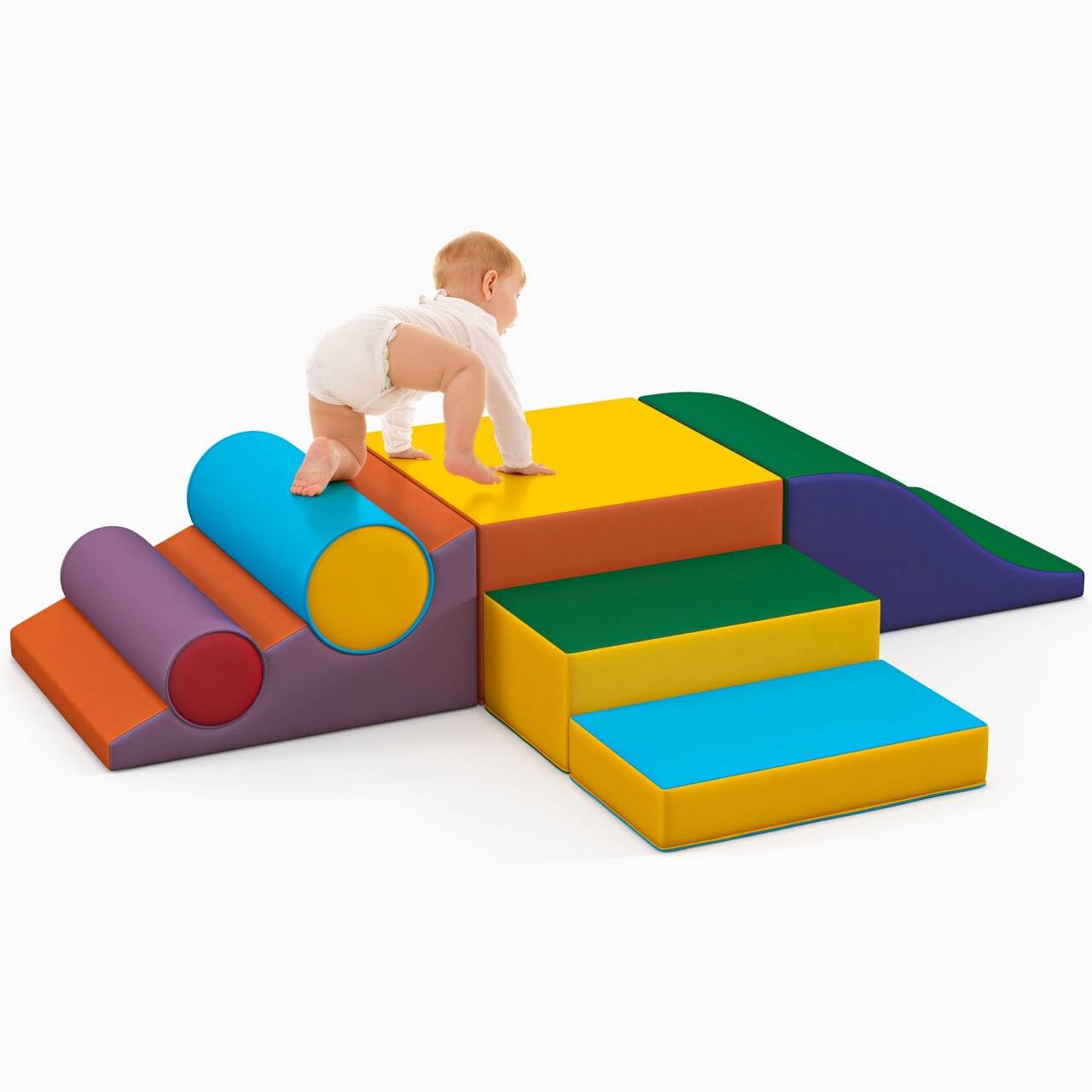 Betterhood Climbing Blocks - Kids Soft Foam Activity Playset - Toddler Soft Couch Climber Gymnastics Equipment for Crawling and Sliding at Home,