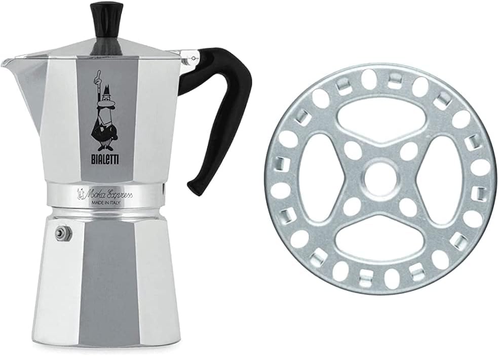 Bialetti Moka Express Aluminium Stovetop Coffee Maker (9 Cup