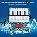 Focket Piano Accordion, 17 Key 8 Bass Button Hand Piano Accordion Lightweight Concertina Educational Music Instrument with Manual, for Solo and Ensemble Beginners Students Kid (Green)