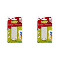 Command Strisce Adesive Appendiquadri Grandi, Confezione da 8 Coppie di strisce, Taglia L, Colore Bianco, Strisce Adesive da Muro per Quadri, Cornici e Poster