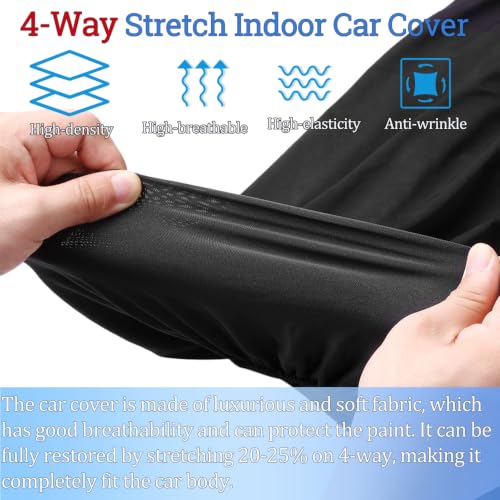 Image of Indoor Car Cover Custom Fit for BMW X3 /X5 /X6 /X7 Luxurious Soft Stretch Satin Car Cover Breathable Dust-Proof for Underground Garage, Car Show