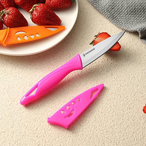 Magiware Paring Knife, 8PCS Paring Knife Set with Cover, Small Kitchen Vegetable Fruit Knives, 3.5 Inch Ultra Sharp PP Handle by Magiware - Image 4