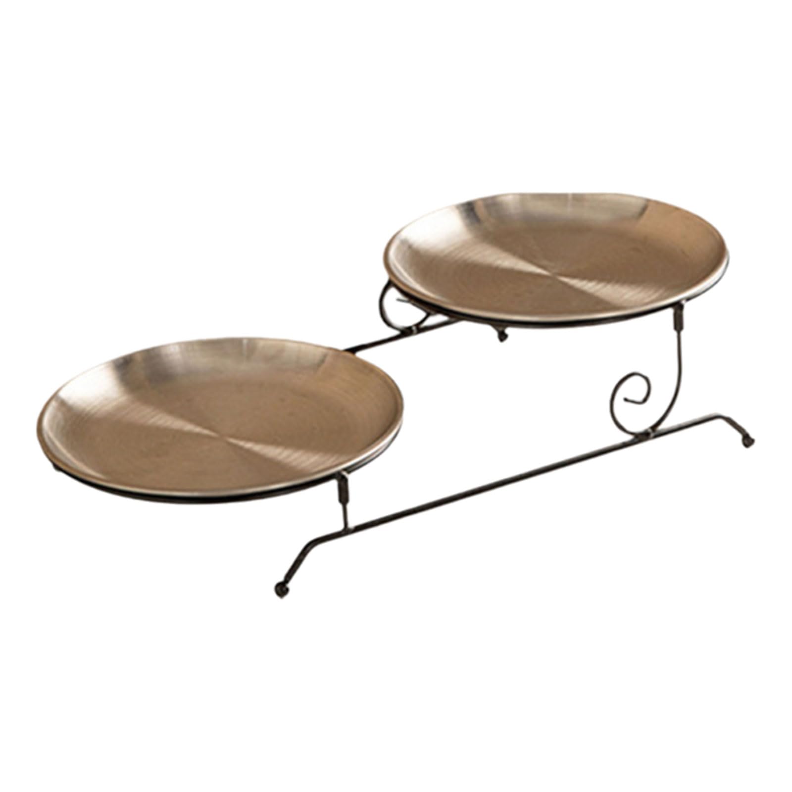 Mekalero Practical Detachable Dessert Stand for Parties Detachable Fruit Serving Holder Metal Wedding Cake Display Plate Wedding Cake Display Stand