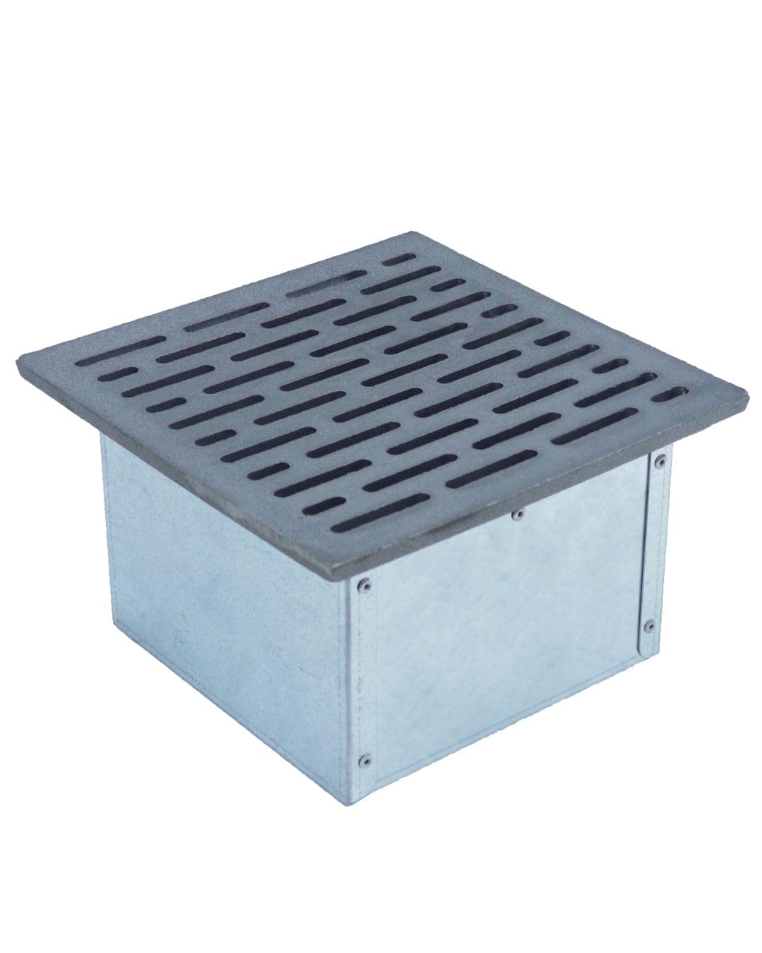 Fonderia Bongiovanni | Griglia in Ghisa | Griglia per Camino | Stufa Pellet | Barbecue Fondello per Cenere | 25x25cm | con Cassetto Raccolta Cenere | Accessori Camino
