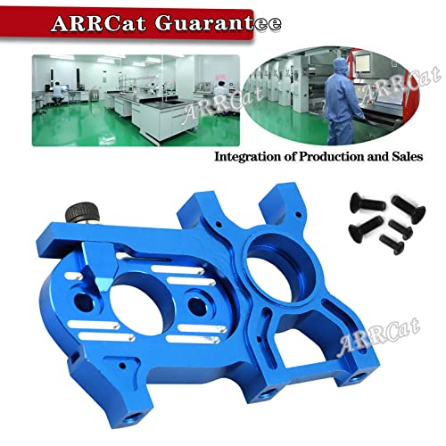 Arrcat Aluminum Motor Mount For 1/8 Arrma Kraton,Arrma Typhon,Arrma Outcast,Arrma Talion,Arrma Senton,Arrma Notorious Blx, Rc Hops Up Upgrades Part For Arrma 1/8 Scale Blx Motor,Blue,Replace Ar310446 #TOP4