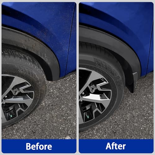 Image of Mud Flaps Kit for 2022-2024 Ford F-150 Lightning Mud Flaps Kit Mud Splash Guard Front and Rear 4-PC Set Fender Mud Guard Accessories No Need to Drill Holes, Black