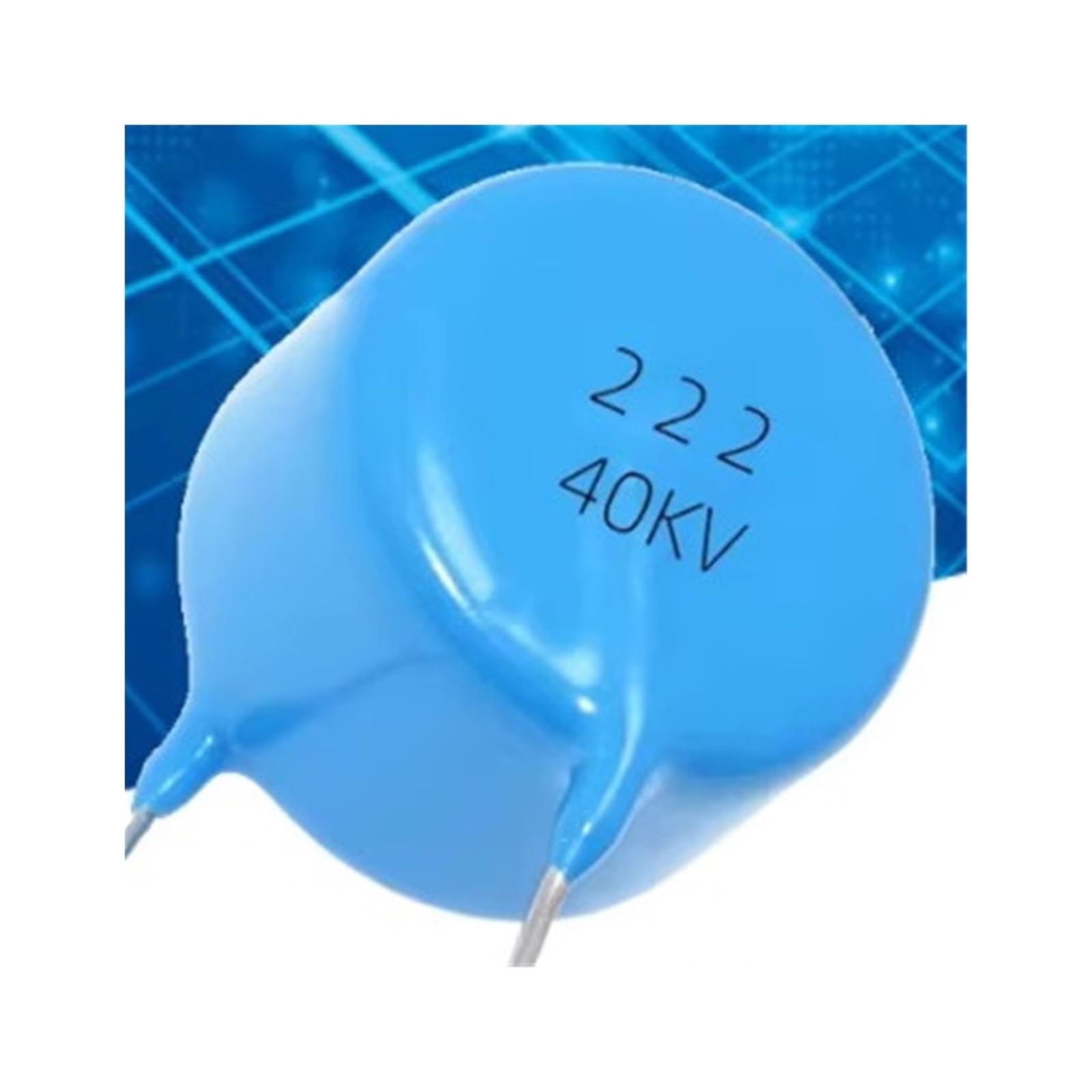 Condensateur haute tension 50KV 2.2NF bleu en porcelaine 2200pF pour circuit électrique