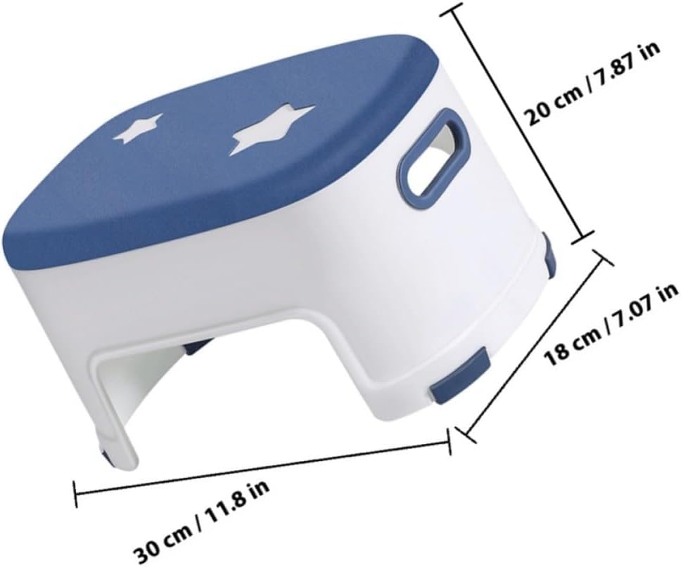 Plastic Toilet Step Stool for Adults, Non Slip Bathroom Aid