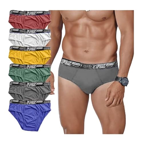 Kit 10 Cueca Masculina Slip Algodão Original (G3-48/50, Multicolorido)