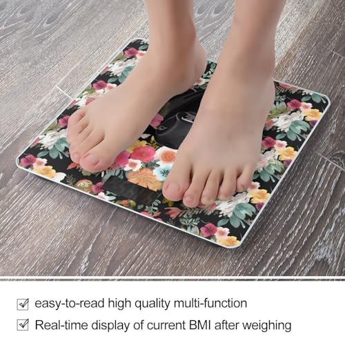 Báscula Digital de Baño Steer Floral de Vidrio Templado miniatura 5