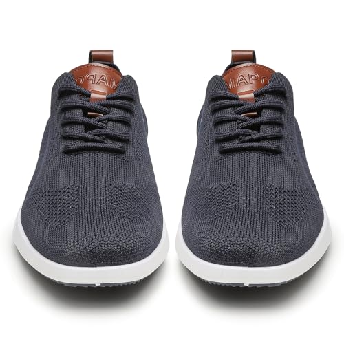 Mens Casual Oxfords Shoes Knit Men's Fashion Dress Sneakers Lightweight Breathable Business Walking Shoes Comfortable Tennis3