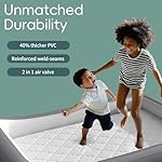 Inflatable Toddler Travel Bed, Portable Kids Air Mattress with Soft Bed Sheet, Toddler Air Mattress with Surround Safety Bumpers, Ideal for Home Use or Travel, Includes Pump and Carry Bag - Image 3
