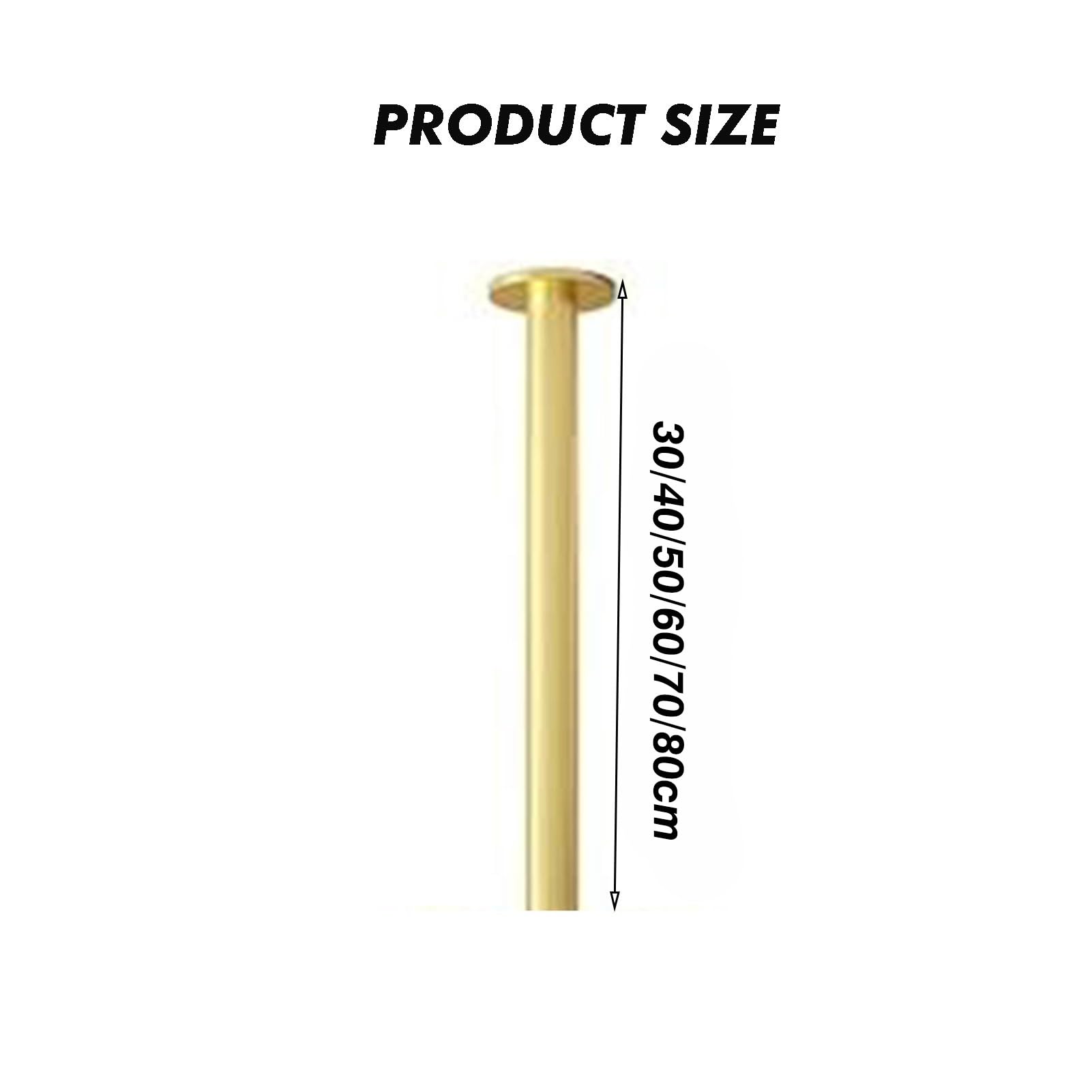 Asta For Specchio A Soffitto, Fissa, Retrattile(Gold,Stretch80-150cm)