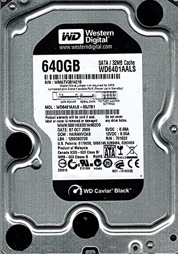 Western Digital WD6401AALS Caviar Black Hard-Disk 640,0 GB S - ATAII/300 32,0 MB