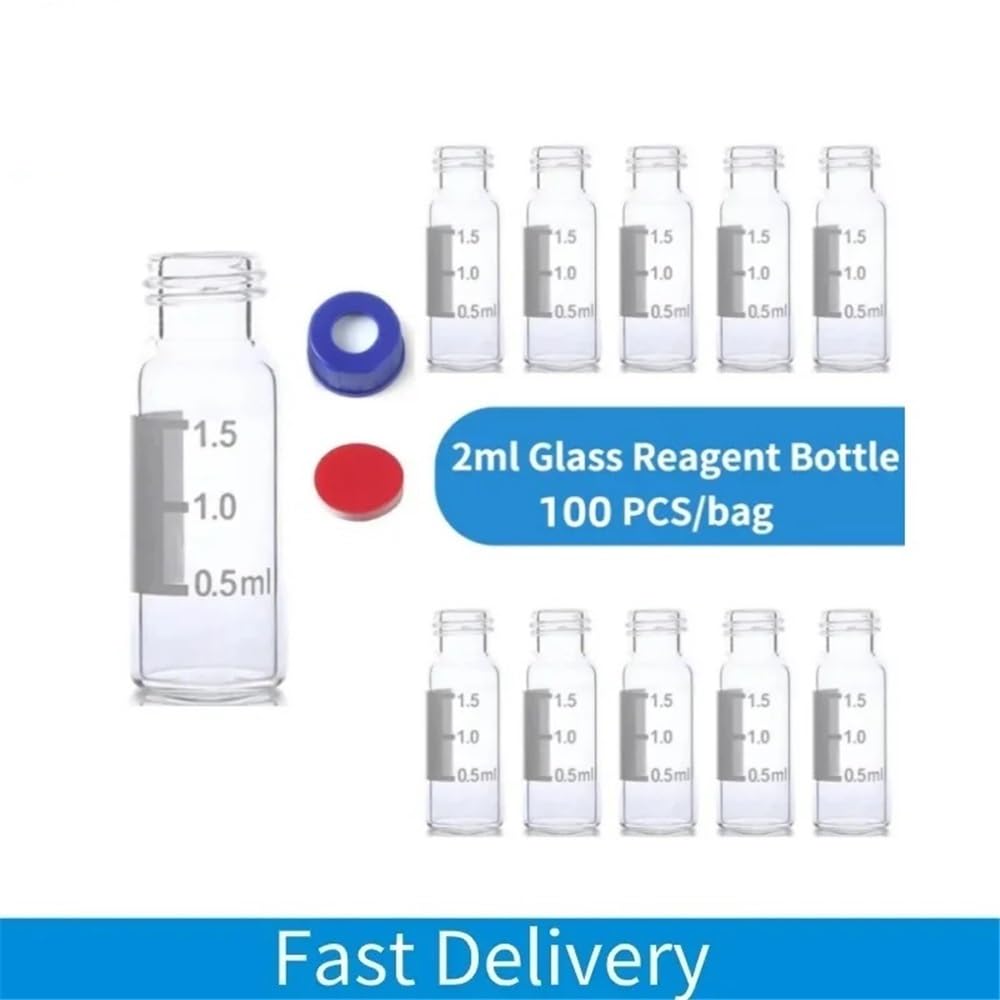 Laborausstattung und -bedarf 100 STÜCKE 2 ml Transparente Flaschen Glas Labor 9-425 Klare Fläschchen