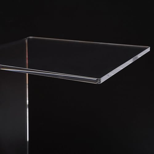 Miniatura 7 de Mesa auxiliar de sofá transparente en forma de C de acrílico Mesa auxiliar Mesa de café transparente con ruedas