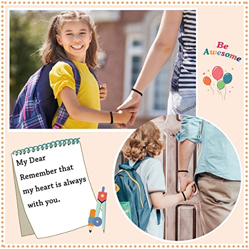 Image of First Day Of School Bracelet, Matching Mommy And Me Mother Son Daughter Paracord Back To School Bracelets Wish Gift for Mom Boys Dad Girls Jewelry