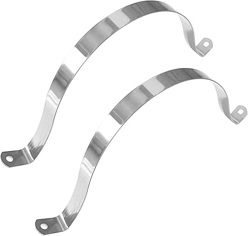 Miniatura 15 de Correa de dos agujeros de 4 pulgadas, soporte en U, correa de tubo de acero inoxidable, clip de tensión, kit surtido de abrazaderas rígidas de alta