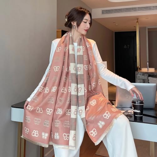 Image of HSR Luxury Cashmere Warm Scarf Brand Shawl Pashmina Wrap for Women